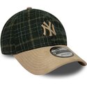 bone-curvo-verde-e-bege-ajustavel-9twenty-mix-check-da-new-york-yankees-mlb-da-new-era