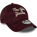 bone-curvo-grena-ajustavel-9twenty-a-frame-cord-script-da-new-york-yankees-mlb-da-new-era