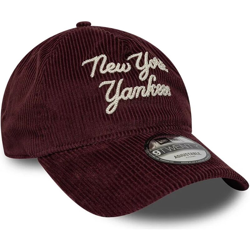 bone-curvo-grena-ajustavel-9twenty-a-frame-cord-script-da-new-york-yankees-mlb-da-new-era