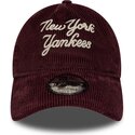 bone-curvo-grena-ajustavel-9twenty-a-frame-cord-script-da-new-york-yankees-mlb-da-new-era