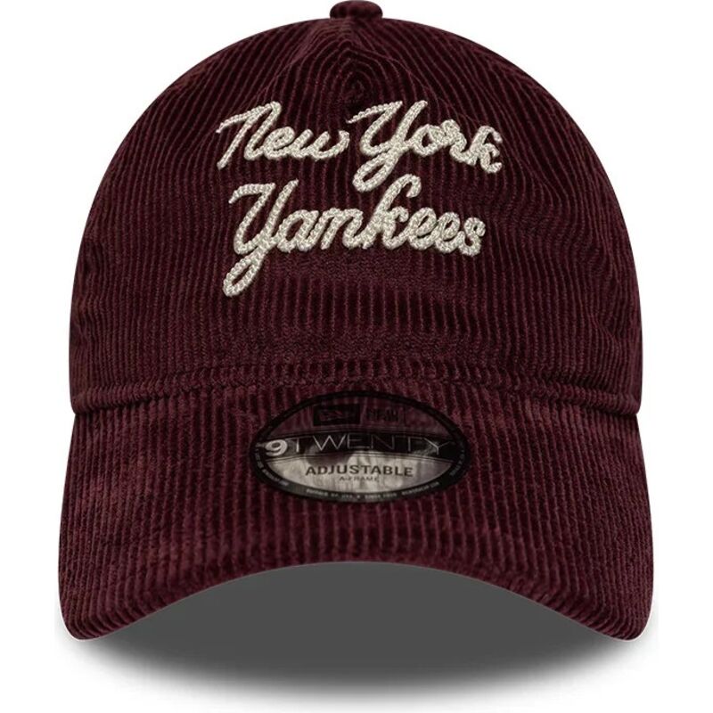 bone-curvo-grena-ajustavel-9twenty-a-frame-cord-script-da-new-york-yankees-mlb-da-new-era