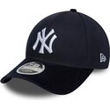 bone-curvo-azul-marinho-snapback-9forty-m-crown-cord-visor-da-new-york-yankees-mlb-da-new-era