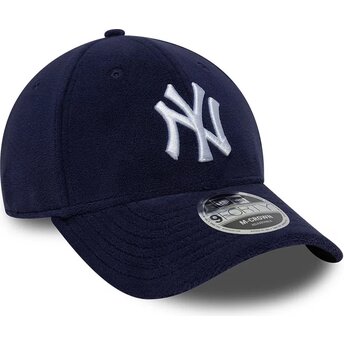 Boné curvo azul marinho snapback 9FORTY M-Crown Fleece da New York Yankees MLB da New Era