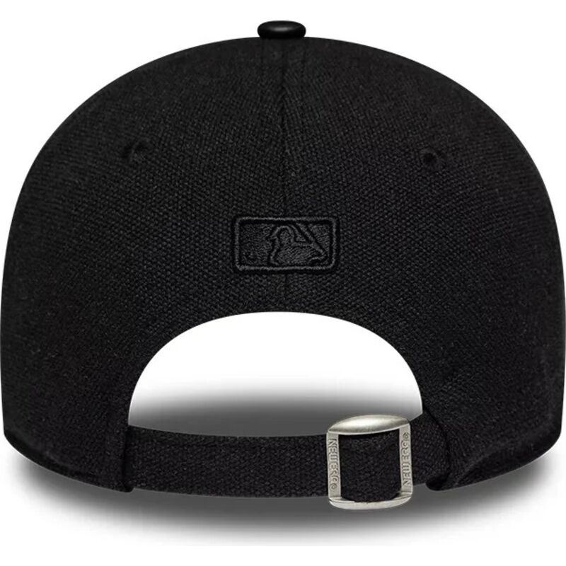 bone-curvo-preto-ajustavel-para-mulheres-com-logo-preto-9forty-m-crown-a-frame-fabric-mix-da-new-york-yankees-mlb-da-new-era