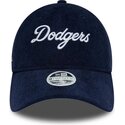 bone-curvo-azul-marinho-ajustavel-para-mulheres-9twenty-cord-script-da-los-angeles-dodgers-mlb-da-new-era