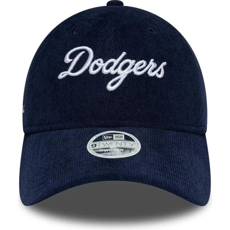 bone-curvo-azul-marinho-ajustavel-para-mulheres-9twenty-cord-script-da-los-angeles-dodgers-mlb-da-new-era