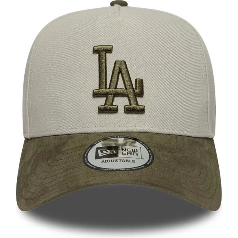 bone-curvo-verde-e-bege-snapback-com-logo-verde-e-frame-suede-visor-da-los-angeles-dodgers-mlb-da-new-era bone-curvo-verde-e-bege-snapback-com-logo-verde-e-frame-suede-visor-da-los-angeles-dodgers-mlb-da-new-era