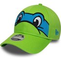 bone-curvo-verde-snapback-para-crianca-9forty-m-crown-face-da-leaonardo-as-tartarugas-ninja-da-new-era