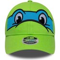 bone-curvo-verde-snapback-para-crianca-9forty-m-crown-face-da-leaonardo-as-tartarugas-ninja-da-new-era