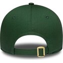 bone-curvo-verde-ajustavel-para-mulheres-9forty-metallic-da-new-york-yankees-mlb-da-new-era
