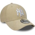 bone-curvo-bege-snapback-9forty-entry-cord-da-new-york-yankees-mlb-da-new-era