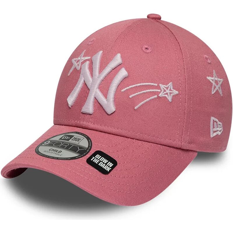 bone-curvo-rosa-ajustavel-para-crianca-9forty-space-da-new-york-yankees-mlb-da-new-era bone-curvo-rosa-ajustavel-para-crianca-9forty-space-da-new-york-yankees-mlb-da-new-era