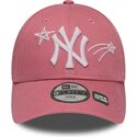 bone-curvo-rosa-ajustavel-para-crianca-9forty-space-da-new-york-yankees-mlb-da-new-era