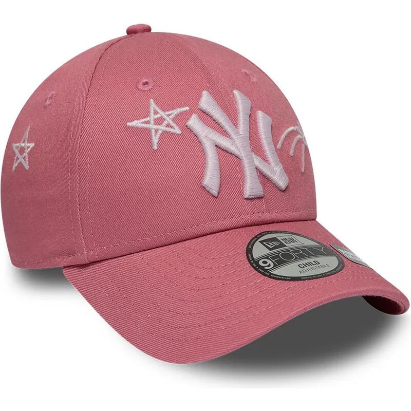 bone-curvo-rosa-ajustavel-para-crianca-9forty-space-da-new-york-yankees-mlb-da-new-era bone-curvo-rosa-ajustavel-para-crianca-9forty-space-da-new-york-yankees-mlb-da-new-era