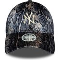 bone-curvo-multicolor-ajustavel-para-mulheres-9forty-snake-print-da-new-york-yankees-mlb-da-new-era