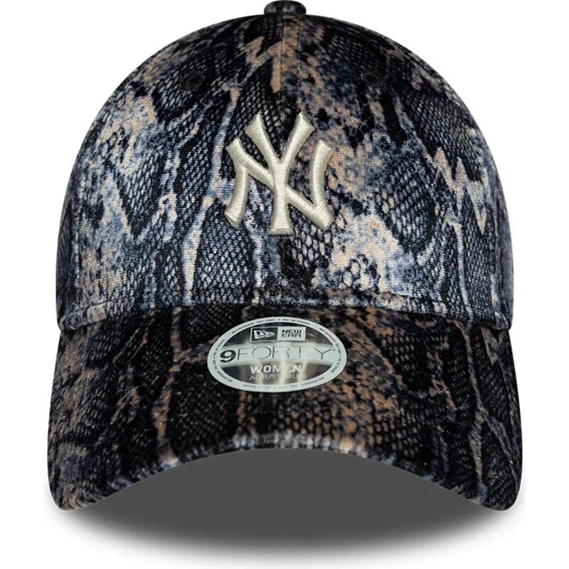 bone-curvo-multicolor-ajustavel-para-mulheres-9forty-snake-print-da-new-york-yankees-mlb-da-new-era