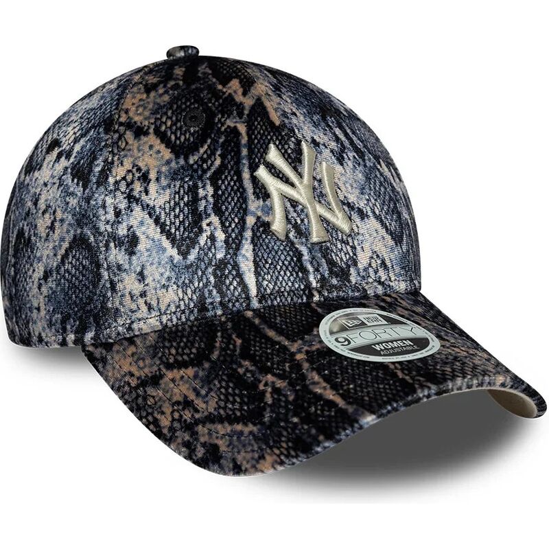 bone-curvo-multicolor-ajustavel-para-mulheres-9forty-snake-print-da-new-york-yankees-mlb-da-new-era