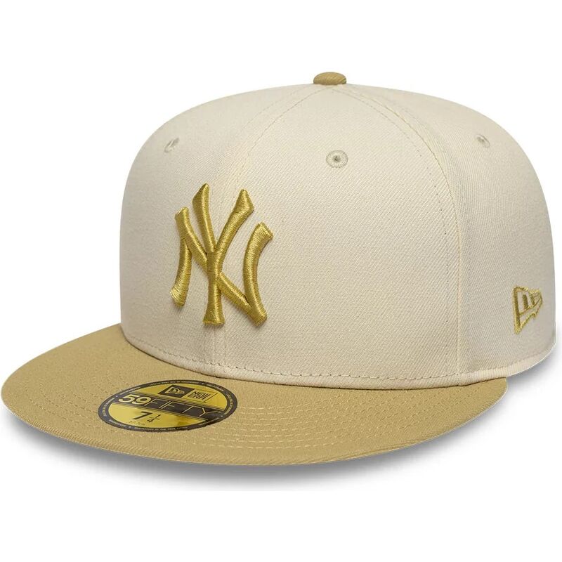 bone-plano-bege-e-castanho-justo-59fifty-league-essential-da-new-york-yankees-mlb-da-new-era