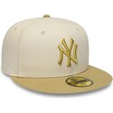 bone-plano-bege-e-castanho-justo-59fifty-league-essential-da-new-york-yankees-mlb-da-new-era