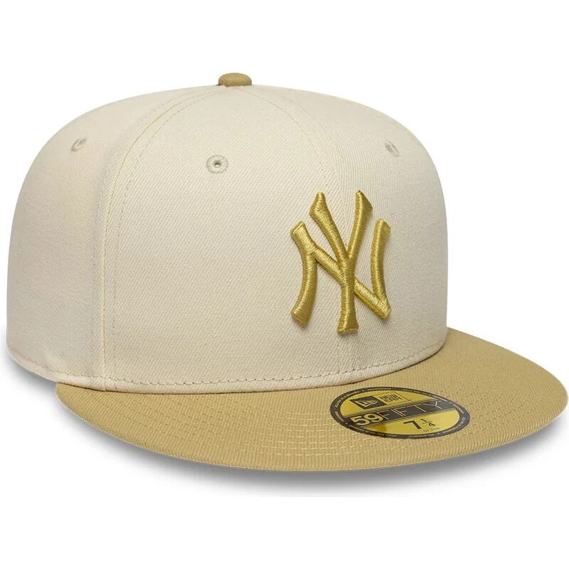 bone-plano-bege-e-castanho-justo-59fifty-league-essential-da-new-york-yankees-mlb-da-new-era