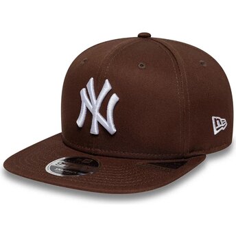 Boné plano castanho snapback 9FIFTY Original Fit League Essential da New York Yankees MLB da New Era