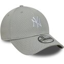 bone-curvo-cinza-justo-com-logo-branco-39thirty-stretch-mesh-da-new-york-yankees-mlb-da-new-era