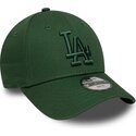 bone-curvo-verde-escuro-ajustavel-para-crianca-com-logo-verde-9forty-league-essential-da-los-angeles-dodgers-mlb-da-new-era