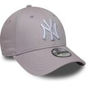 bone-curvo-violeta-claro-ajustavel-para-crianca-9forty-league-essential-da-new-york-yankees-mlb-da-new-era