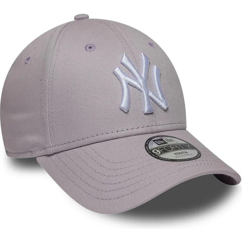 bone-curvo-violeta-claro-ajustavel-para-crianca-9forty-league-essential-da-new-york-yankees-mlb-da-new-era