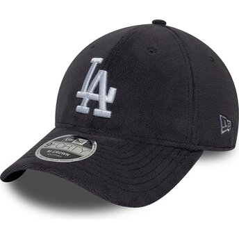 Boné curvo cinza snapback 9FORTY M-Crown Fleece da Los Angeles Dodgers MLB da New Era
