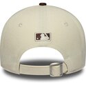 bone-curvo-bege-e-castanho-ajustavel-para-mulheres-9forty-m-crown-fabric-mix-da-new-york-yankees-mlb-da-new-era