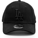 bone-curvo-preto-ajustavel-com-logo-preto-9forty-league-essential-da-los-angeles-dodgers-mlb-da-new-era