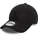 bone-curvo-preto-ajustavel-com-logo-preto-9twenty-league-essential-da-new-york-yankees-mlb-da-new-era