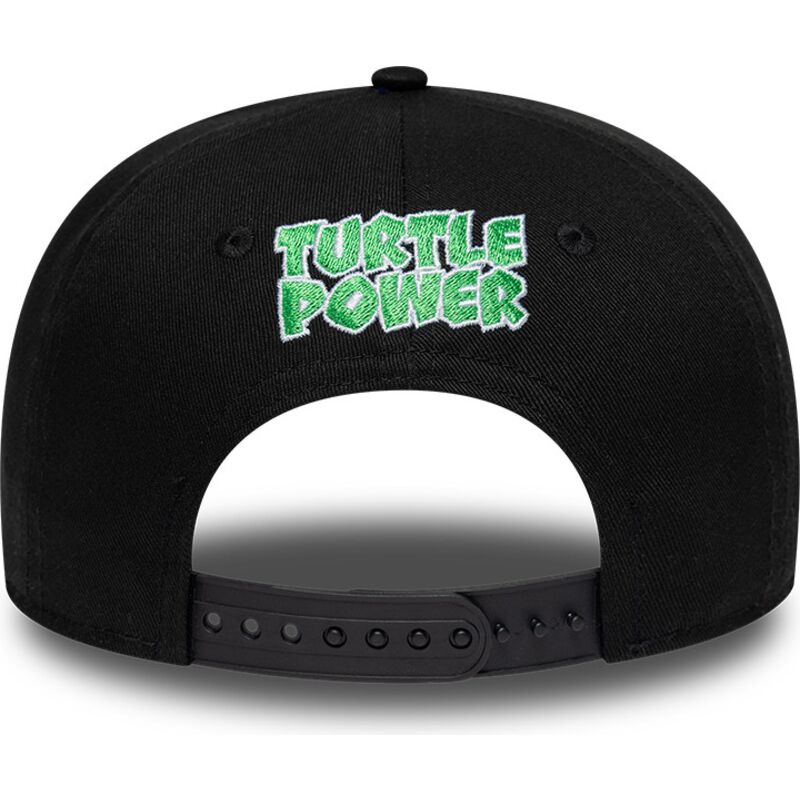 bone-plano-preto-snapback-para-crianca-9fifty-cowabunga-pizza-da-as-tartarugas-ninja-da-new-era