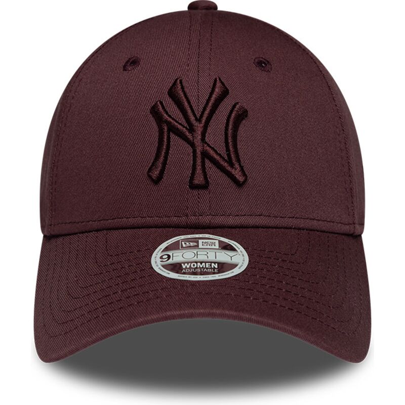 bone-curvo-grena-ajustavel-para-mulheres-com-logo-grena-9forty-league-essential-da-new-york-yankees-mlb-da-new-era bone-curvo-grena-ajustavel-para-mulheres-com-logo-grena-9forty-league-essential-da-new-york-yankees-mlb-da-new-era