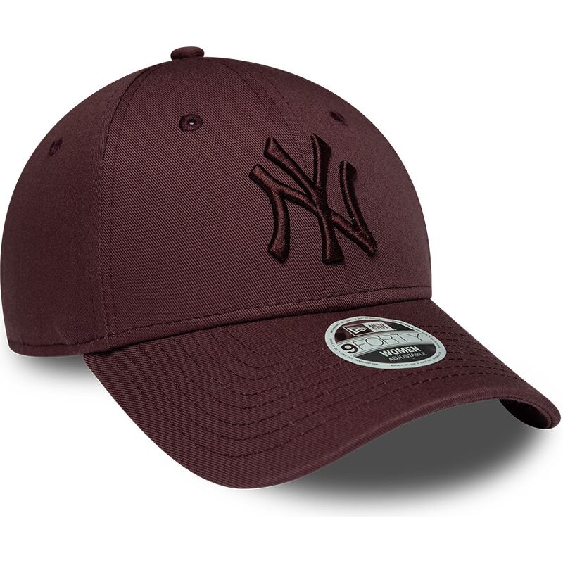 bone-curvo-grena-ajustavel-para-mulheres-com-logo-grena-9forty-league-essential-da-new-york-yankees-mlb-da-new-era bone-curvo-grena-ajustavel-para-mulheres-com-logo-grena-9forty-league-essential-da-new-york-yankees-mlb-da-new-era