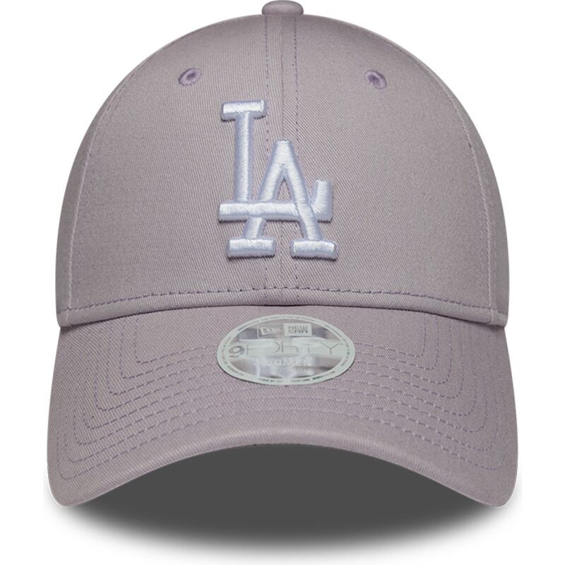 bone-curvo-violeta-claro-ajustavel-para-mulheres-9forty-league-essential-da-los-angeles-dodgers-mlb-da-new-era