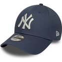 bone-curvo-azul-cinza-ajustavel-para-crianca-9forty-league-essential-da-new-york-yankees-mlb-da-new-era