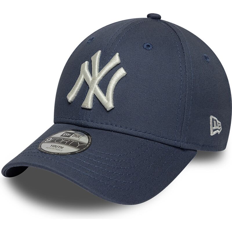 bone-curvo-azul-cinza-ajustavel-para-crianca-9forty-league-essential-da-new-york-yankees-mlb-da-new-era
