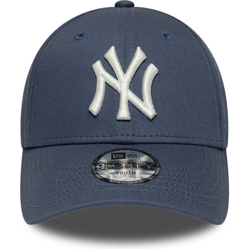 bone-curvo-azul-cinza-ajustavel-para-crianca-9forty-league-essential-da-new-york-yankees-mlb-da-new-era