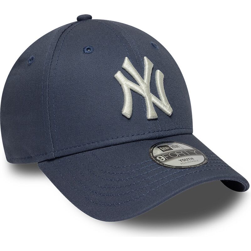 bone-curvo-azul-cinza-ajustavel-para-crianca-9forty-league-essential-da-new-york-yankees-mlb-da-new-era