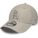 bone-curvo-bege-snapback-com-logo-bege-9forty-winter-da-los-angeles-dodgers-mlb-da-new-era