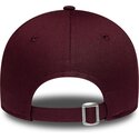 bone-curvo-grena-ajustavel-para-mulheres-com-logo-rosa-9forty-metallic-da-los-angeles-dodgers-mlb-da-new-era