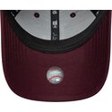 bone-curvo-grena-ajustavel-para-mulheres-com-logo-rosa-9forty-metallic-da-los-angeles-dodgers-mlb-da-new-era