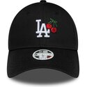 bone-curvo-preto-ajustavel-para-mulheres-9forty-fruit-icon-cherry-da-los-angeles-dodgers-mlb-da-new-era