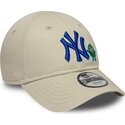 bone-curvo-bege-ajustavel-com-logo-azul-9forty-monster-icon-da-new-york-yankees-mlb-da-new-era