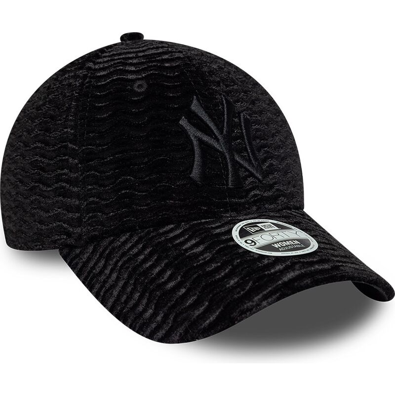 bone-curvo-preto-ajustavel-para-mulheres-com-logo-preto-9forty-velour-da-new-york-yankees-mlb-da-new-era bone-curvo-preto-ajustavel-para-mulheres-com-logo-preto-9forty-velour-da-new-york-yankees-mlb-da-new-era