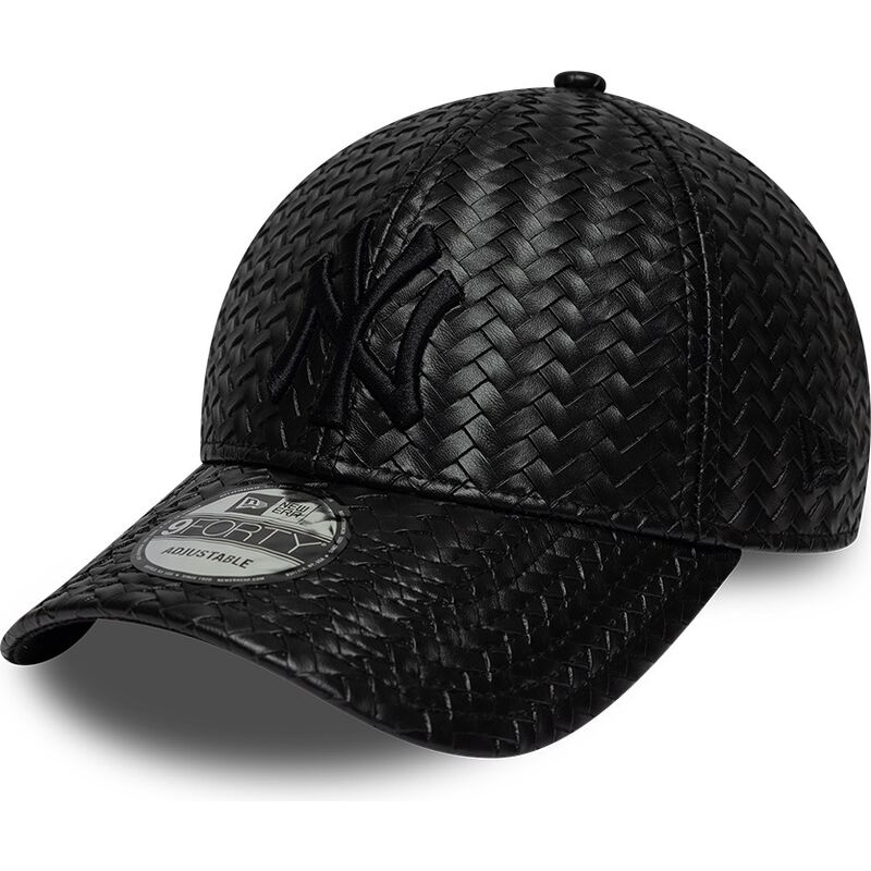bone-curvo-preto-snapback-com-logo-preto-9forty-pu-weave-da-new-york-yankees-mlb-da-new-era
