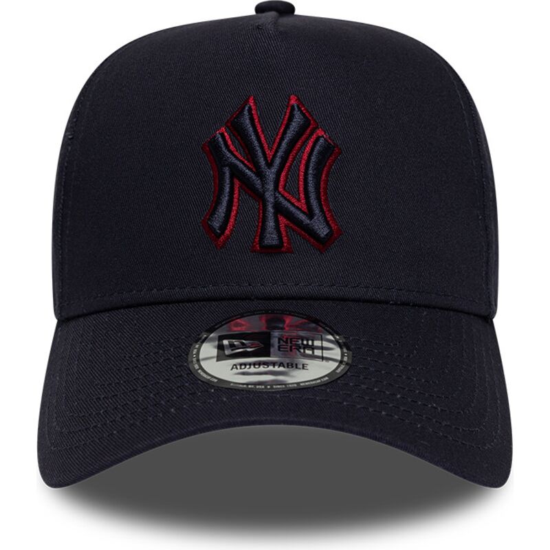 bone-curvo-azul-marinho-snapback-com-logo-vermelho-e-frame-team-outline-da-new-york-yankees-mlb-da-new-era