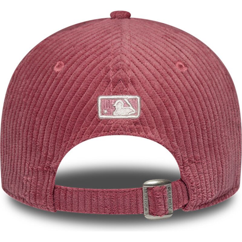 bone-curvo-rosa-ajustavel-para-mulheres-9forty-m-crown-chunky-cord-da-new-york-yankees-mlb-da-new-era